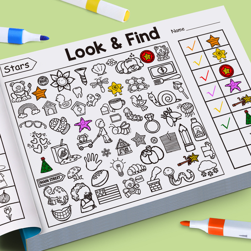 Kids Education Laptop - Детская книжка-раскраска со скрытыми предметами. Детская