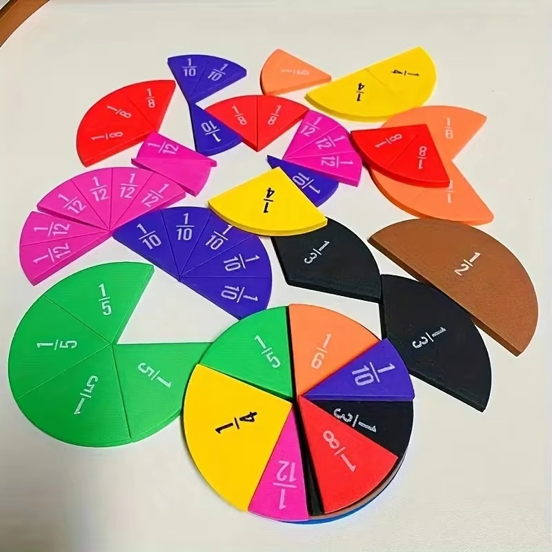 Math Manipulative Set - Интерактивный набор круглых фракционных дисков для
