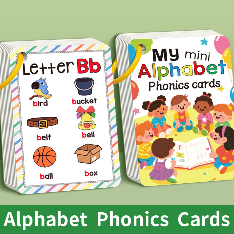 Flash Card Alphabet - Набор из 27 обучающих карточек: мультяшные