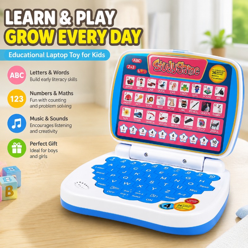 Мини-ноутбук-симулятор: развив – обзор и цена Kids Education Laptop
