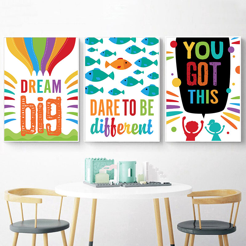 Красочные милые мечты, большие – обзор и цена Inspirational Kids Education Quotes